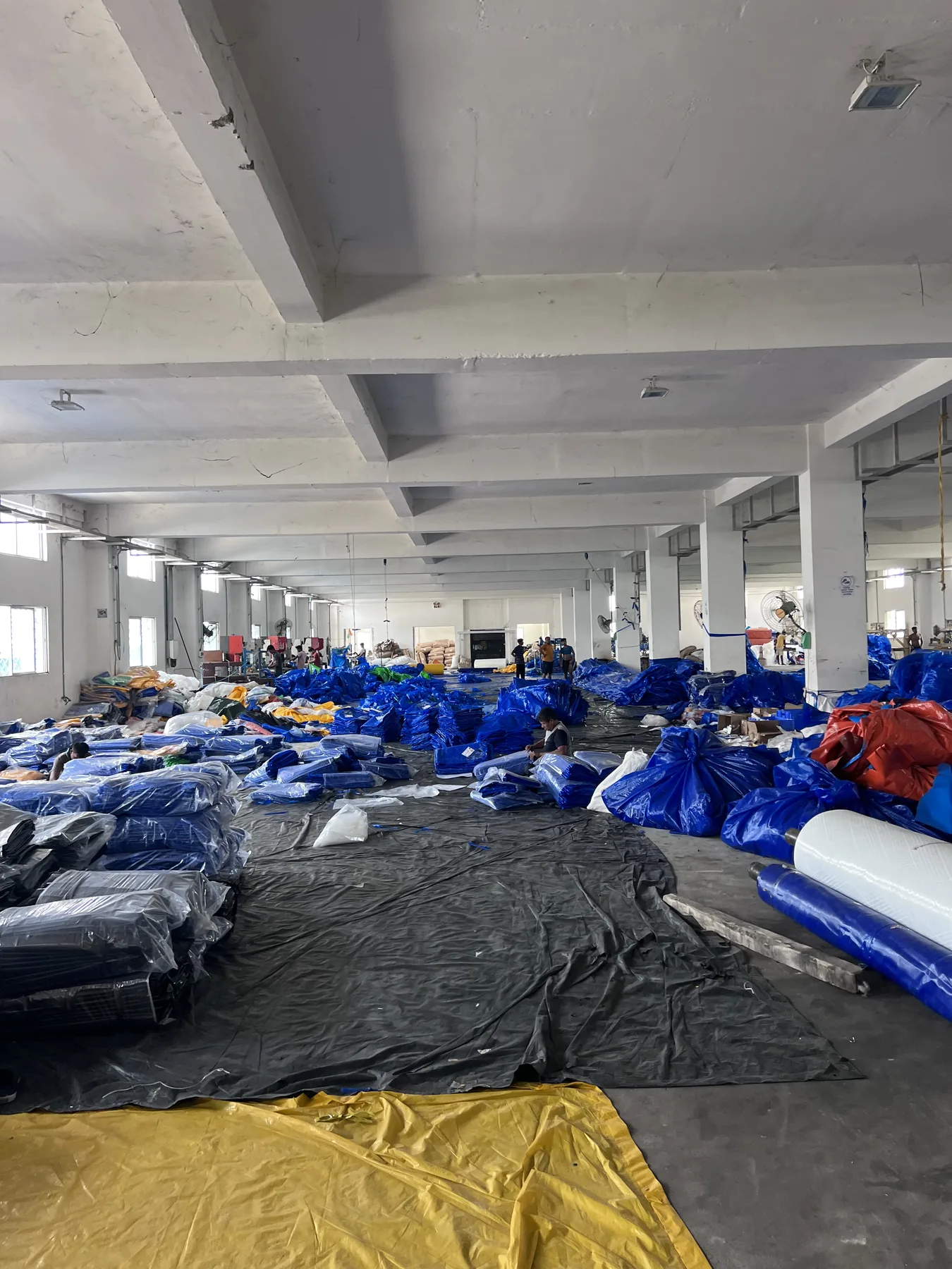 Tarpaulin Inventory at the PMA Industries Factory